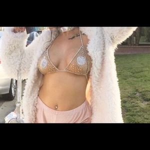 Gold & Silver Rhinestone Bralette